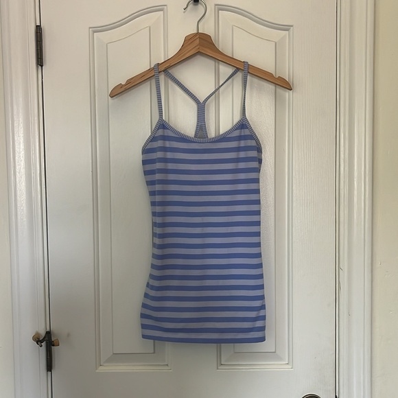 Lululemon | Power Y Tank Luon Apex Stripe Lavender Dusk Size 6 Yoga Gym Workout - Picture 7 of 13